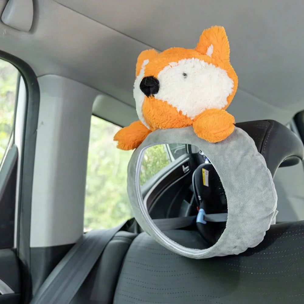 Baby Car Mirror for Safety | Easy View Cartoon Doll Design