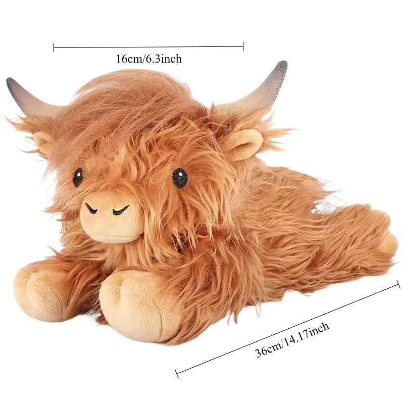 Cute Plush Highland Cow Toy | Soft Stuffed Animal for Kids