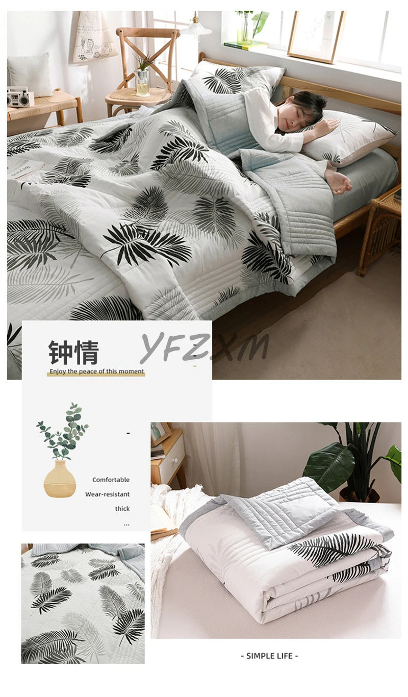 Lightweight Breathable Summer Quilt | Soft Comfortable Blanket