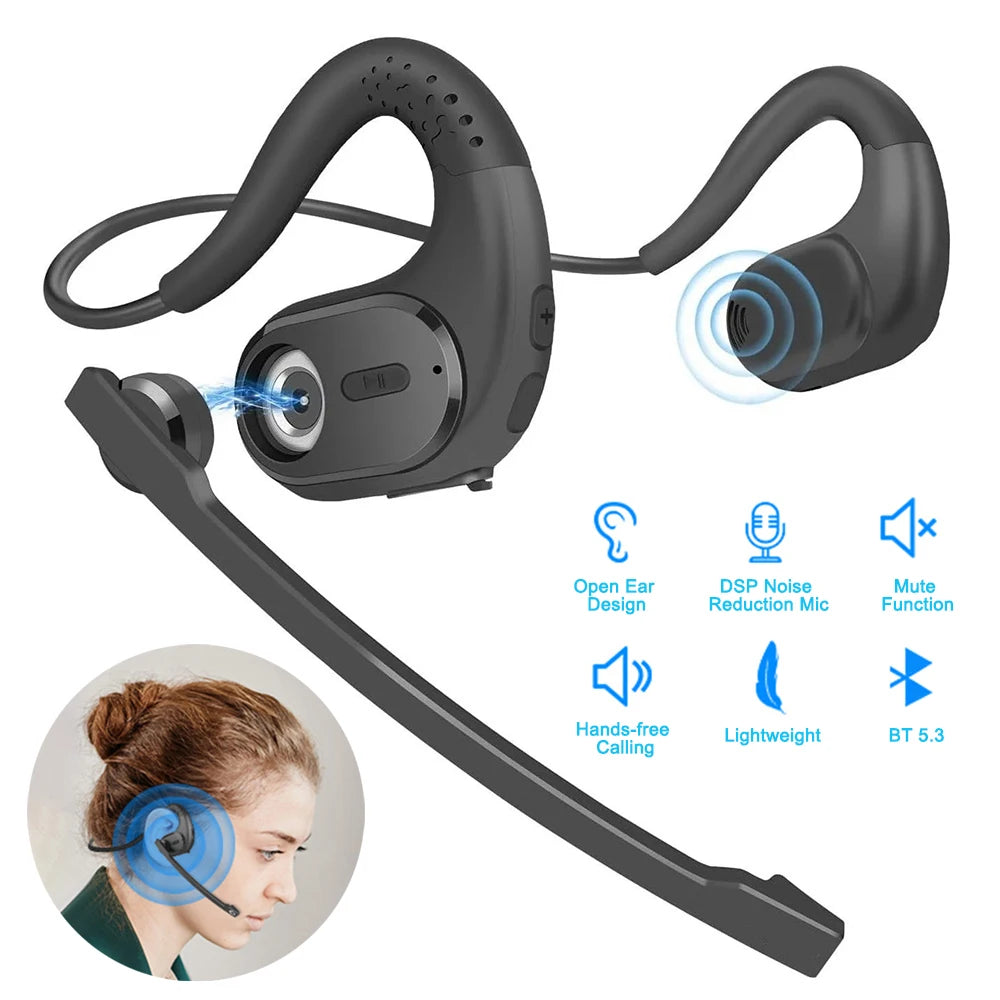 Bluetooth 5.3 Waterproof Open Ear Sports Headphones | Wireless Comfort