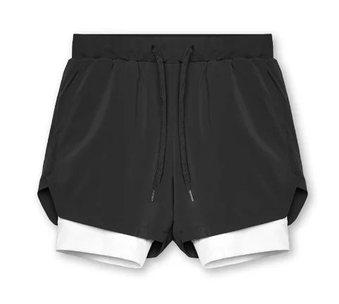 Men's 2-in-1 Running Shorts | Breathable Double Layer Fitness Gear