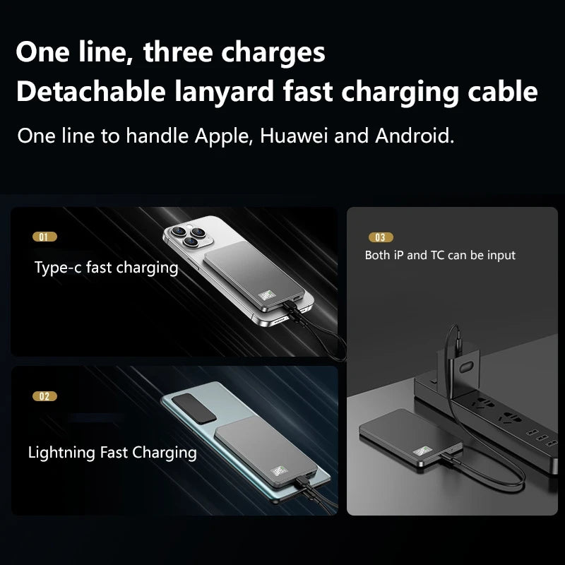50000mAh Magnetic Wireless Power Bank | Fast Charging External Battery