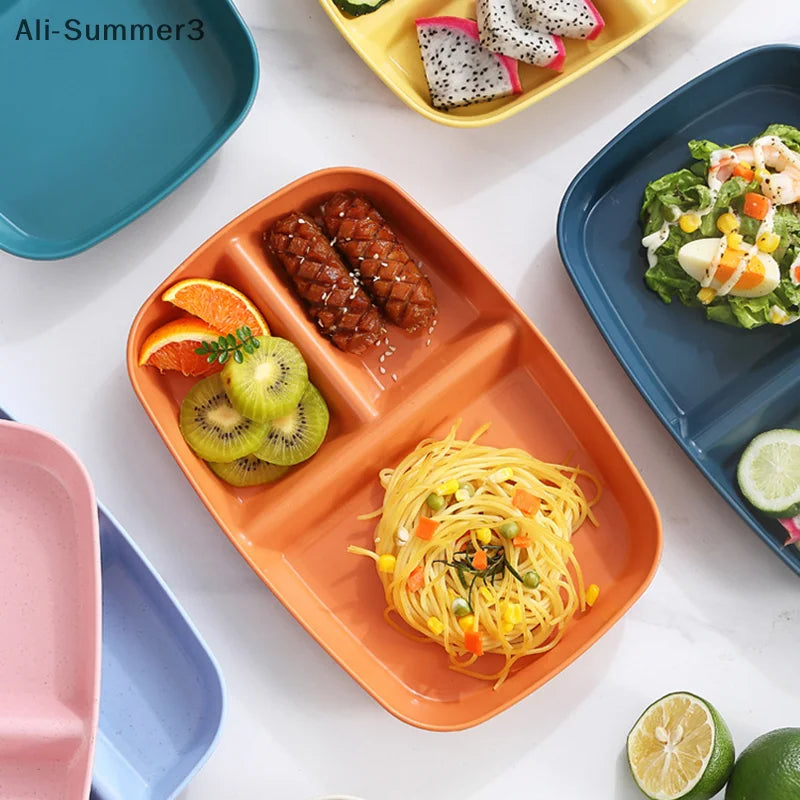 Divided Dinner Plate with 3 Compartments | Microwave Safe Kitchenware