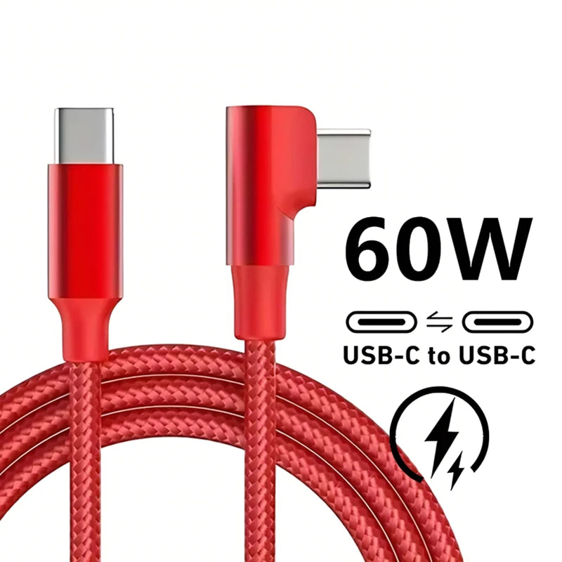 90 Degree USB-C Fast Charge Cable for Optimal Device Performance