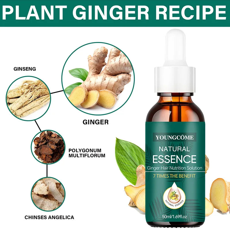 Natural Ginger Hair Care Serum | 7X Strength & Repair | Frizz-Free
