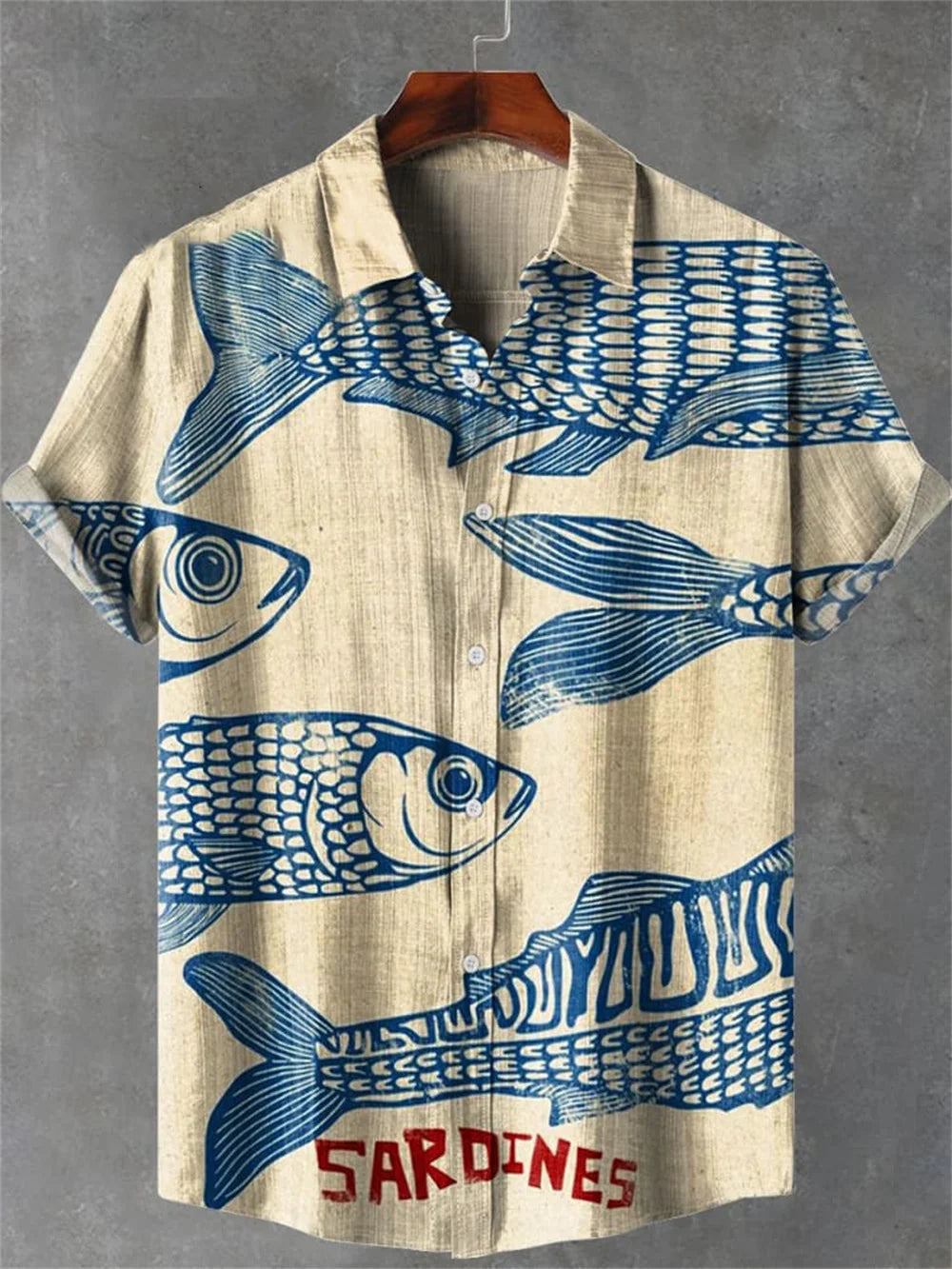 Men's 3D Printed Casual Long Sleeve Shirt | Retro Plant Design