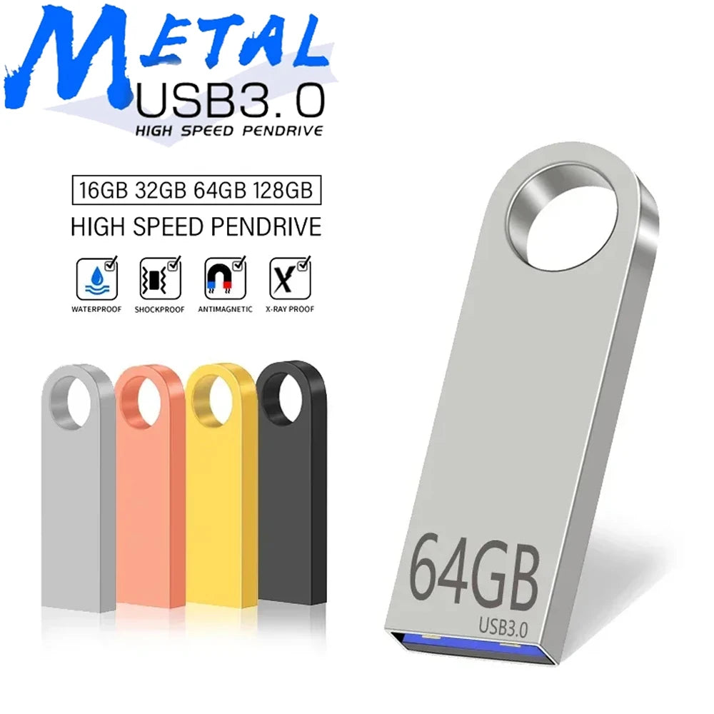 High-Speed USB 3.0 Flash Drive - 8GB to 64GB Portable Storage