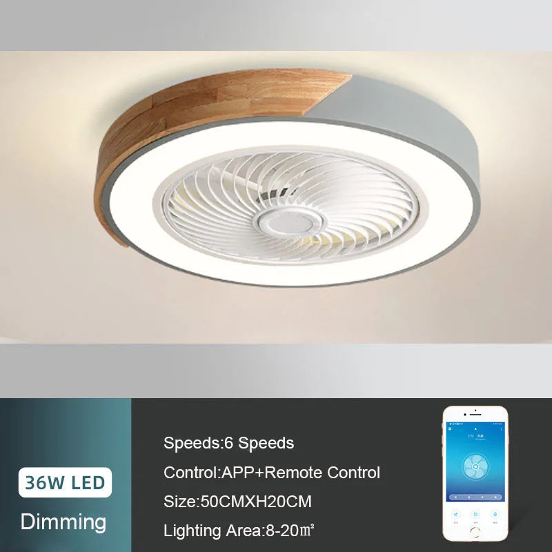 52CM Ceiling Fan Light with Remote Control | Modern Home Comfort