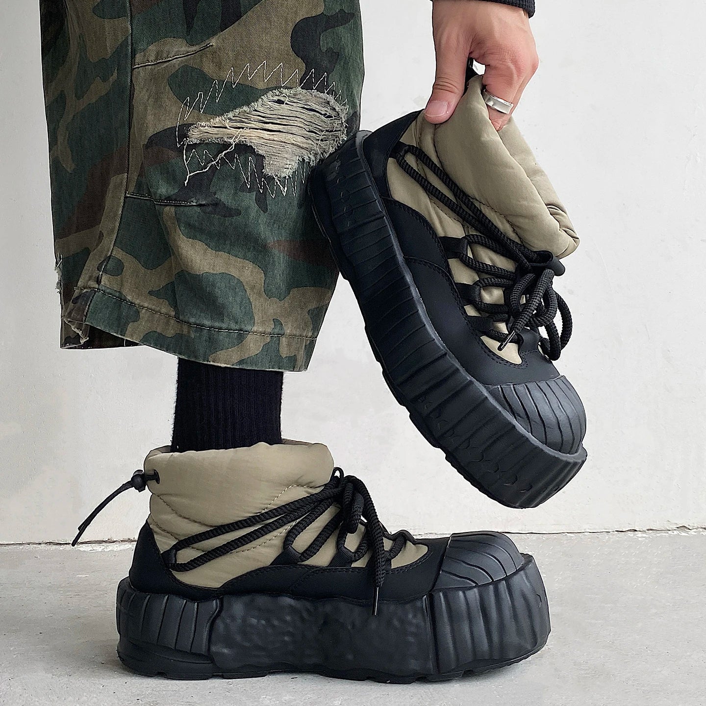 Men's Warm Split Leather Snow Boots | Cozy Winter Ankle Shoes