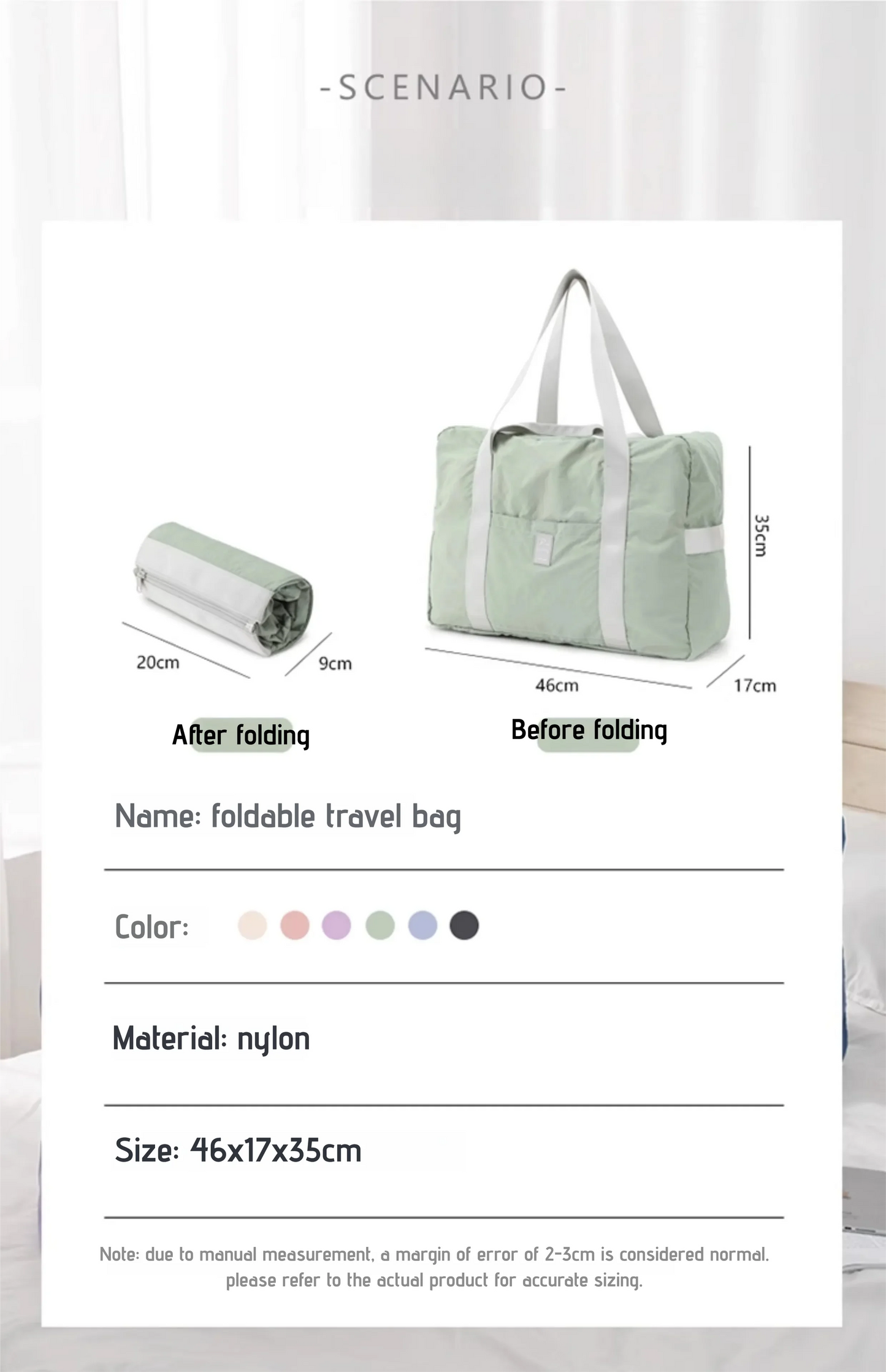 Waterproof Foldable Travel Duffle Bag | Large Capacity & Versatile