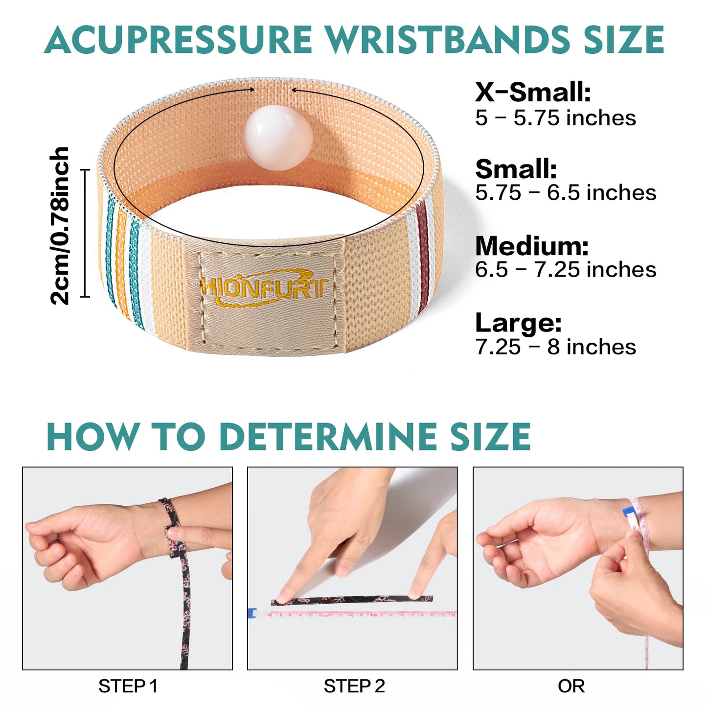 Acupressure Wristbands for Motion & Morning Sickness Relief