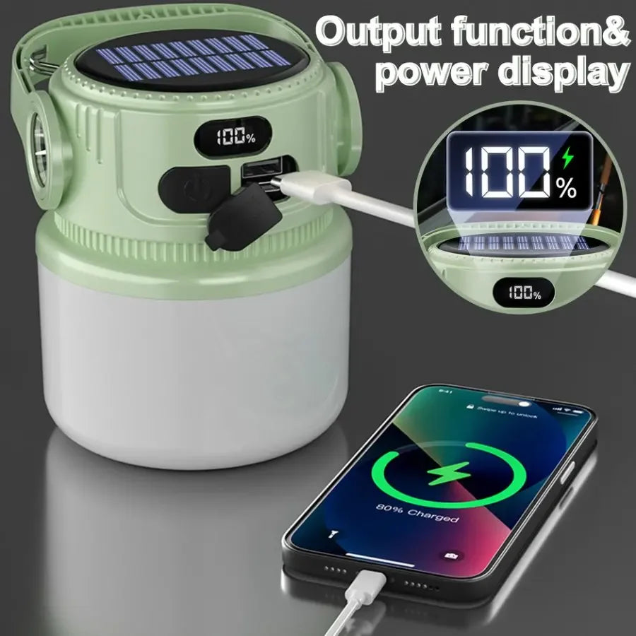 Portable Solar LED Camping Lantern | Lightweight Night Lamp