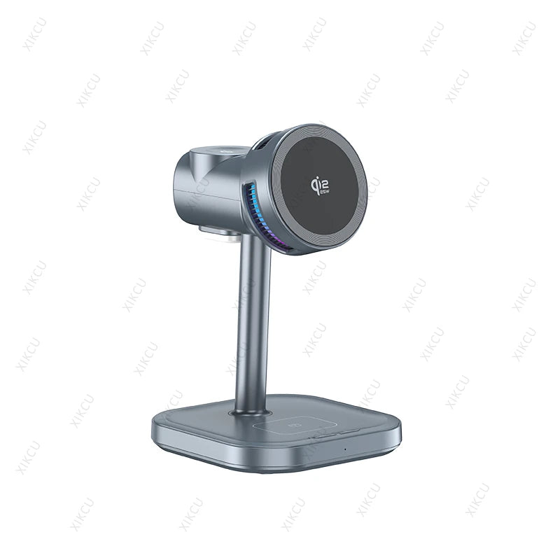 Cargador inalámbrico magnético de 25W con refrigeración por aire y luz LED