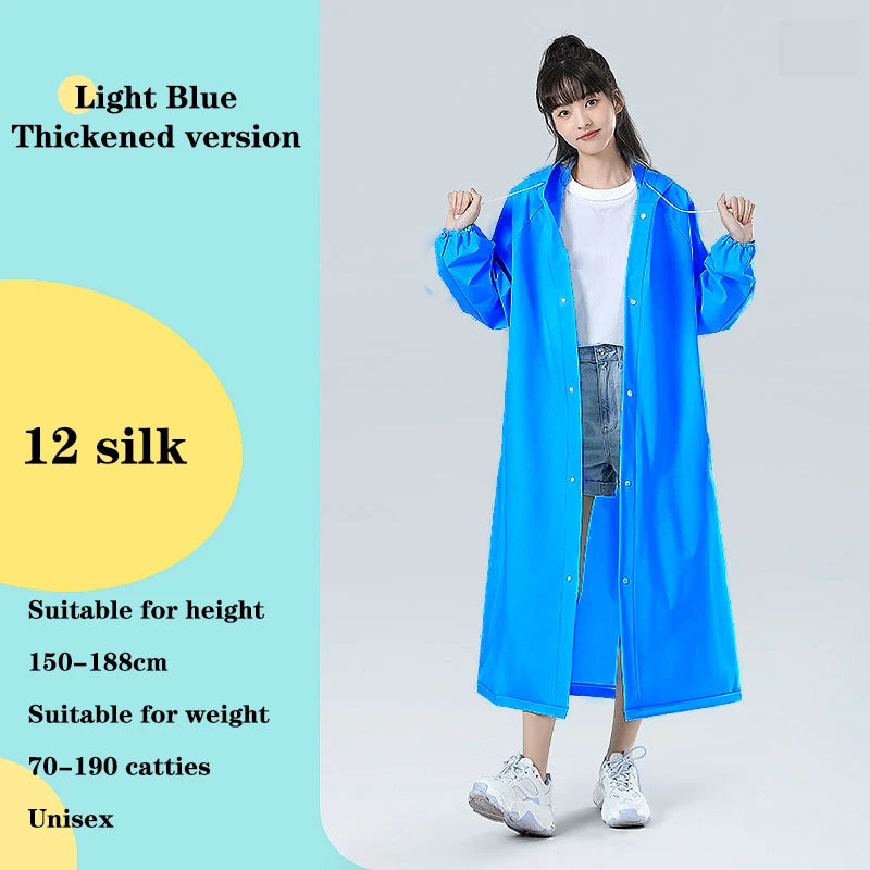 Transparent Waterproof Poncho Raincoat for All Outdoor Activities