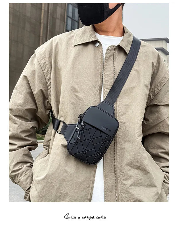Stylish Crossbody Small Bag | Fashionable Rhombus Grid Design