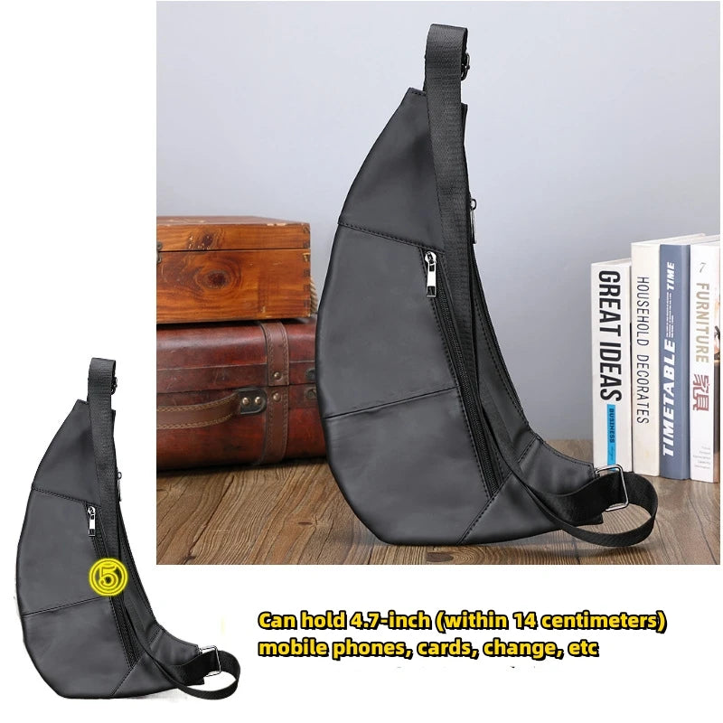 Men's Vintage Leather Sling Bag | Stylish Crossbody Outdoor Bag