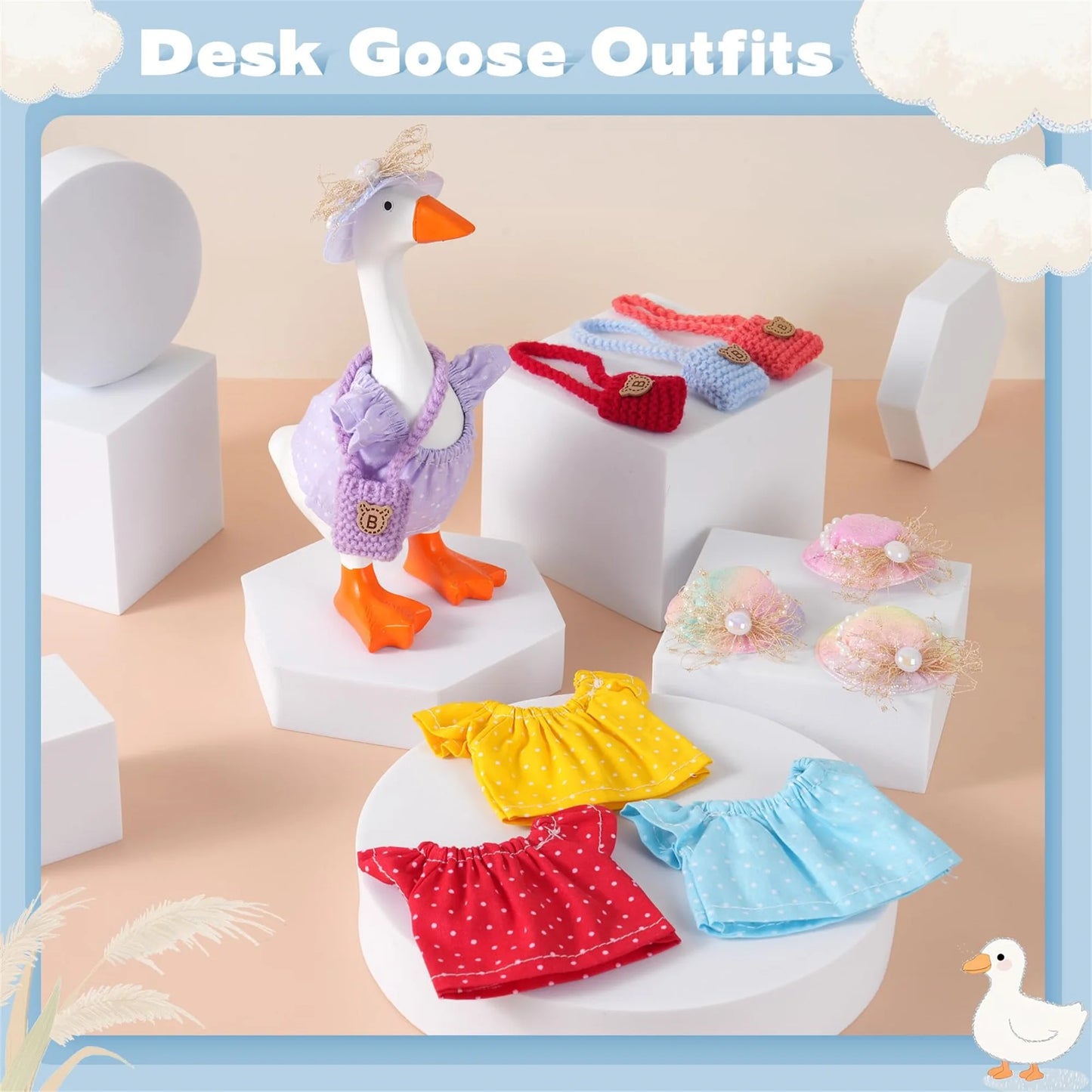 Cute Mini Goose Summer Outfits | Adorable Desk Accessories