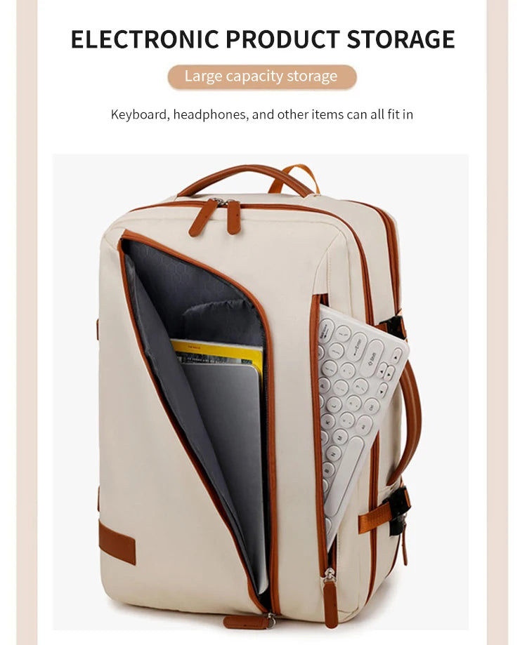 Unisex Large-Capacity Business & Travel Backpack - Stylish & Durable