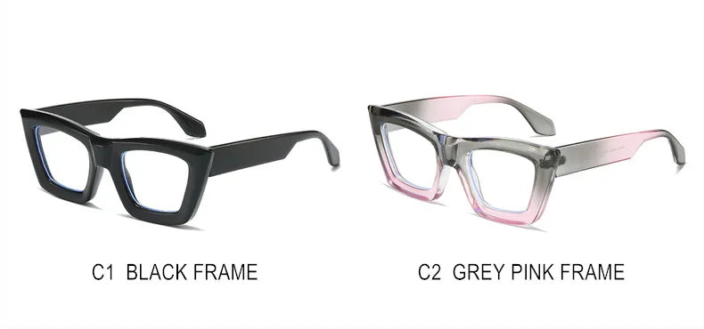 Custom Myopia Glasses | Stylish Butterfly Frame & Blue Light Blocking