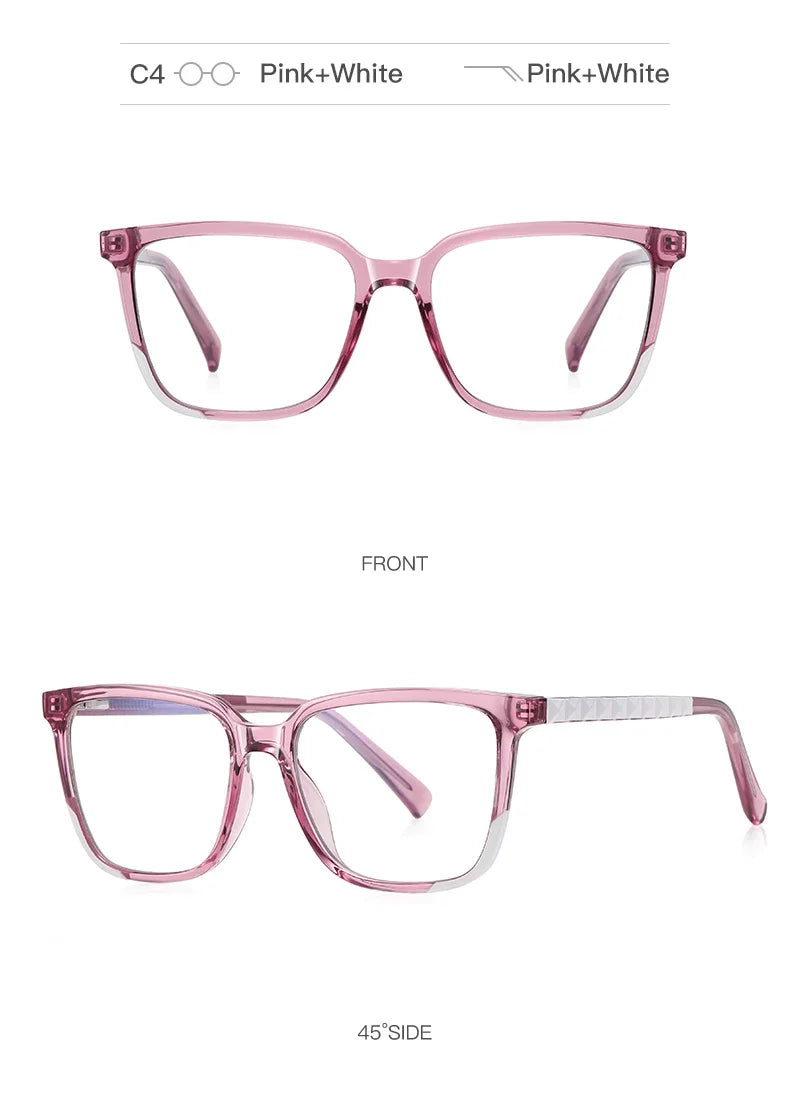 Stylish Women's Square Frame Anti-Blue Light Glasses