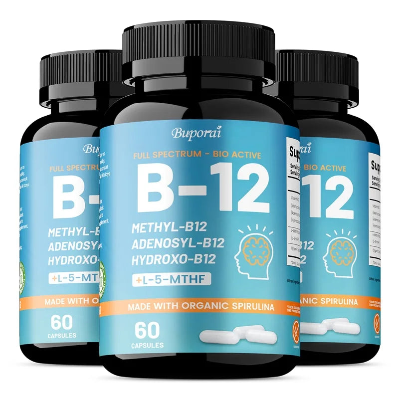 Vitamin B12 Energy Support Capsules | Boost Focus & Mood