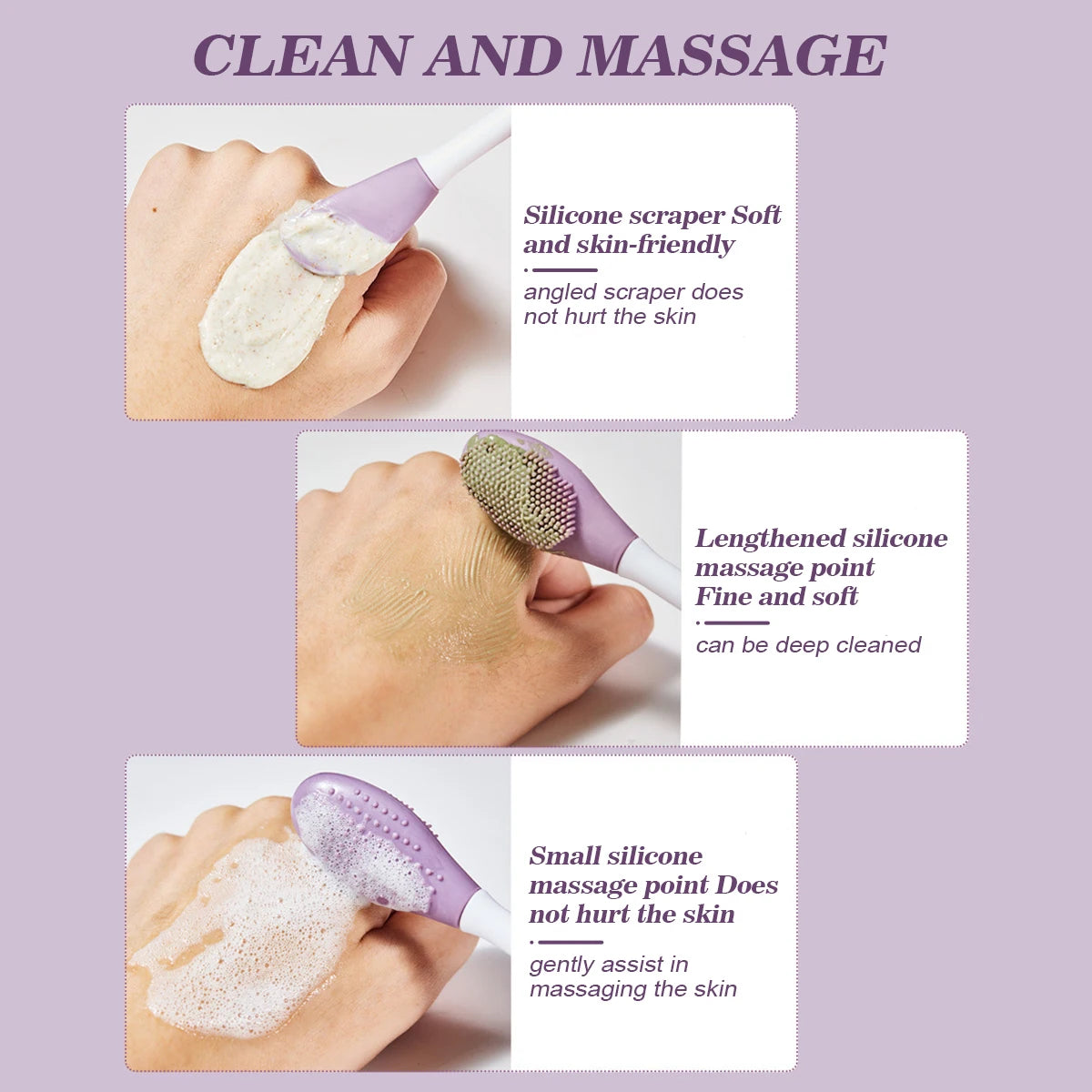 Dual-Use Silicone Facial Cleansing Brush | Deep Clean & Exfoliate