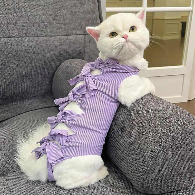 Adjustable Cat Recovery Suit | Soft Breathable Anti-Lick Bodysuit