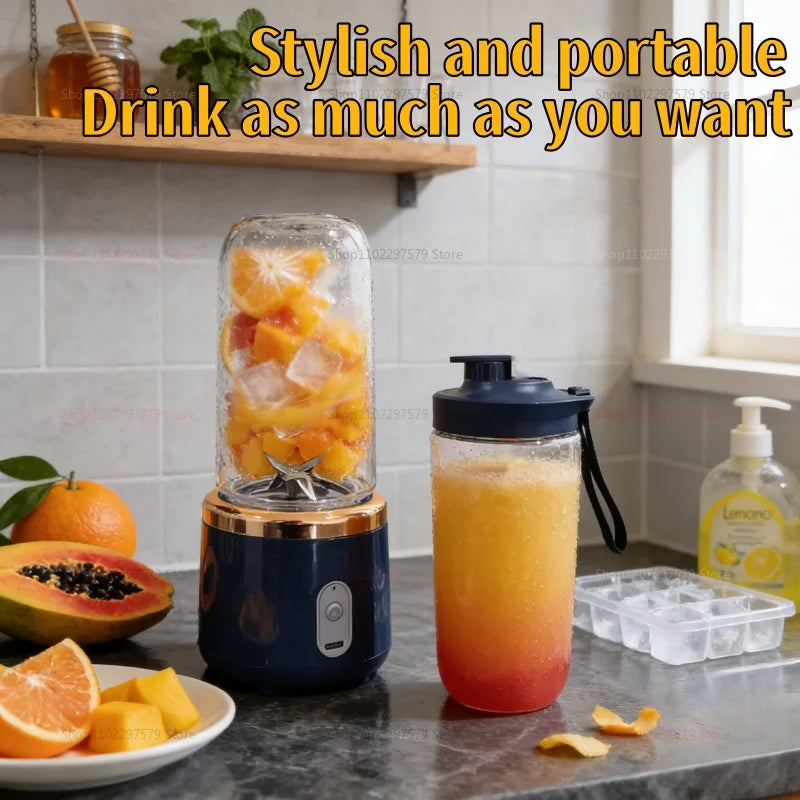 Portable Electric Blender | 6 Blades for Juicing & Smoothies