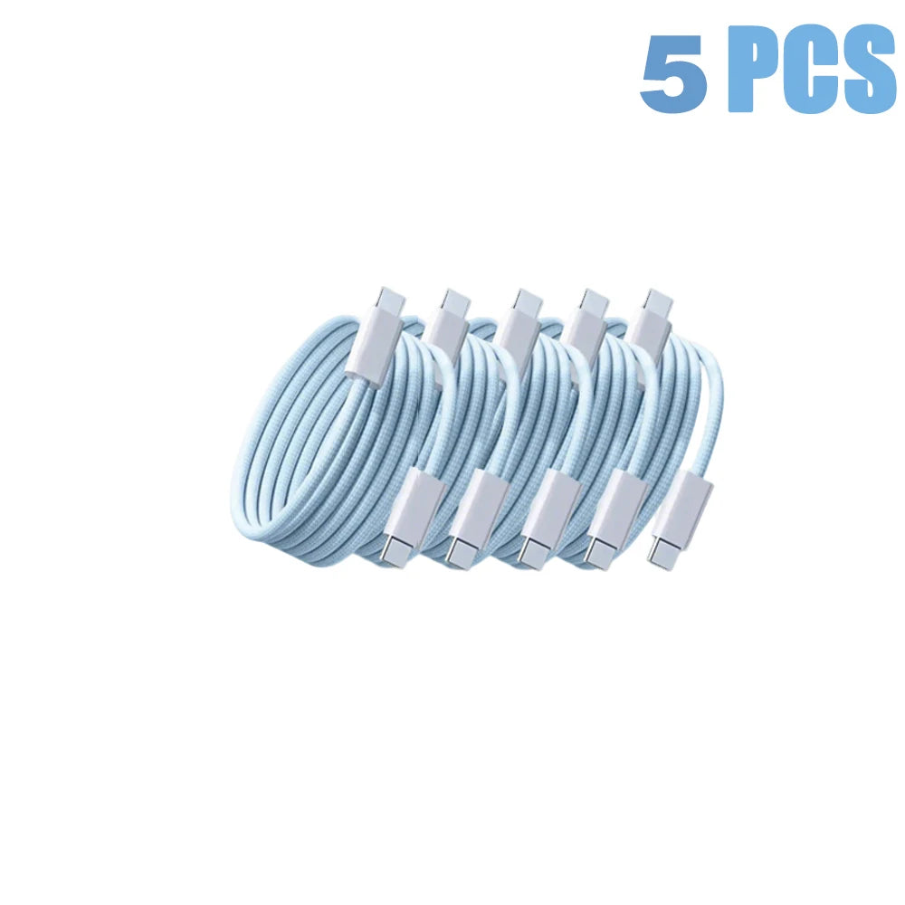 5PCS 60W USB C Cable | Fast Charger & Data Transfer Cord