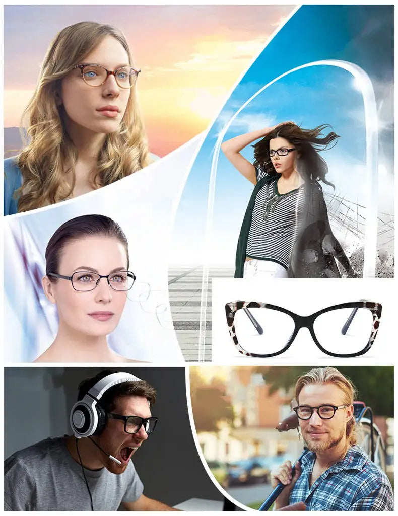 Gafas de Miopía Personalizadas con Bloqueo de Luz Azul y Lentes Fotocromáticas