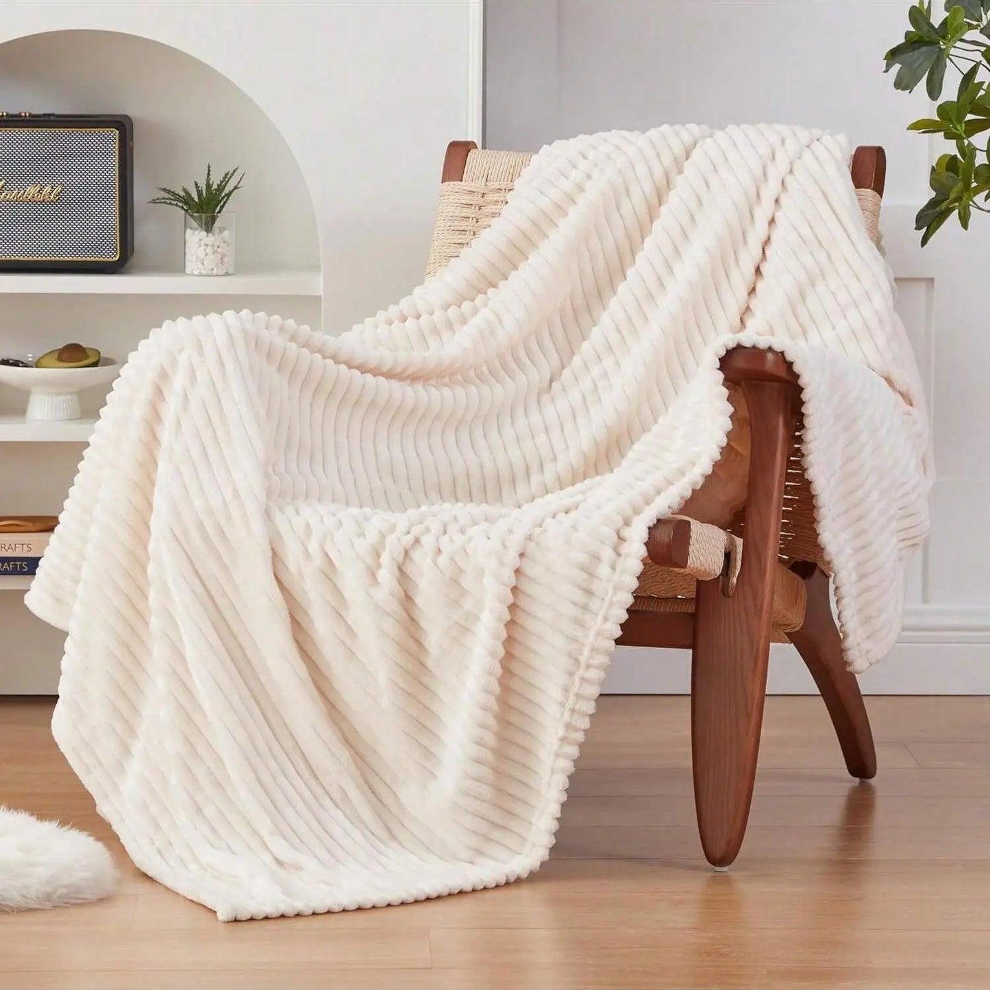 Ultra Soft Striped Fleece Throw Blanket | Warm & Cozy Comfort
