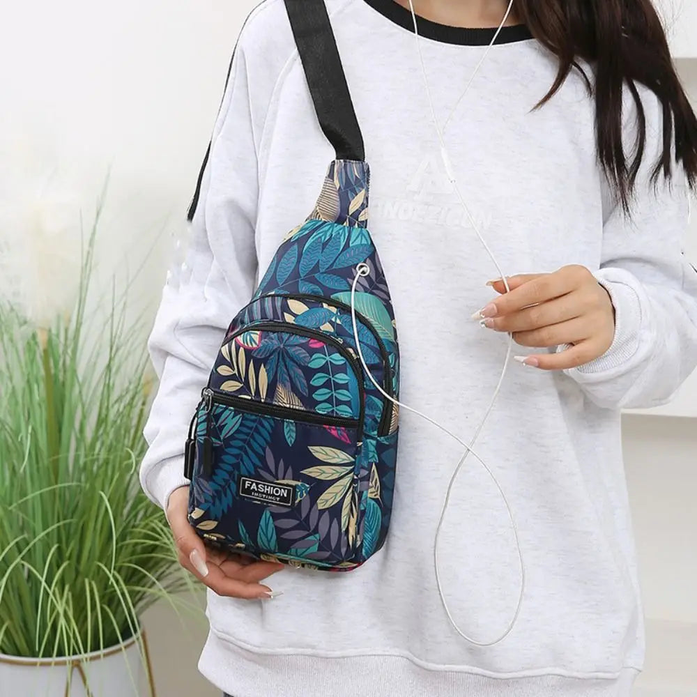 Casual Women's Chest Bags | Geometric Print Crossbody & Travel Use