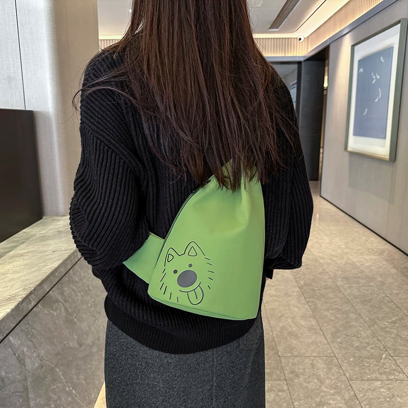 Cartoon Chest Sling Bag for Women | Versatile Crossbody Daypack