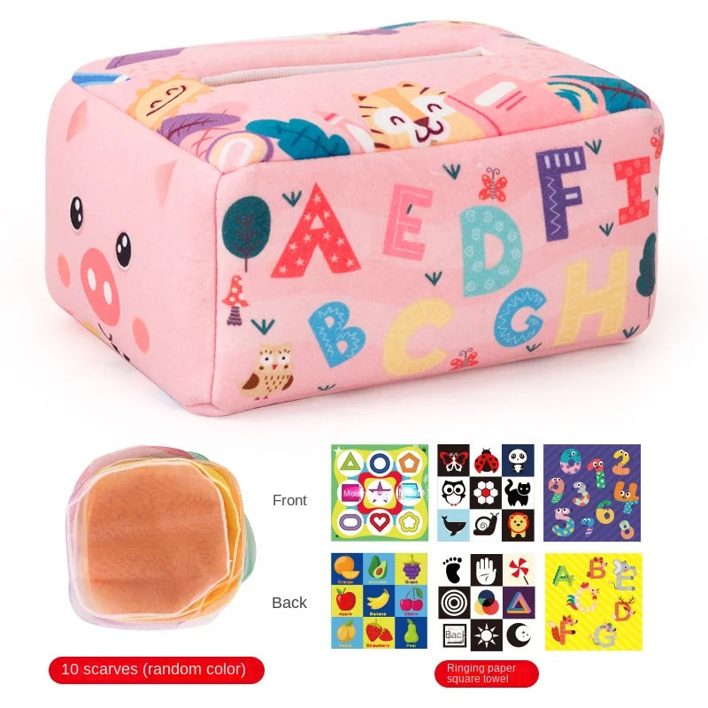 Baby Montessori Magic Tissue Box | Sensory Learning Toy
