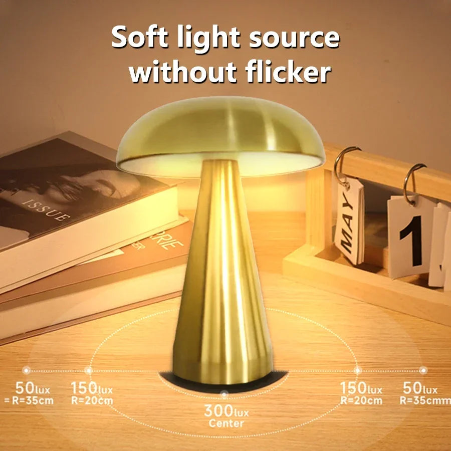 Mushroom LED Night Light | Touch Sensor Table Lamp for Any Space