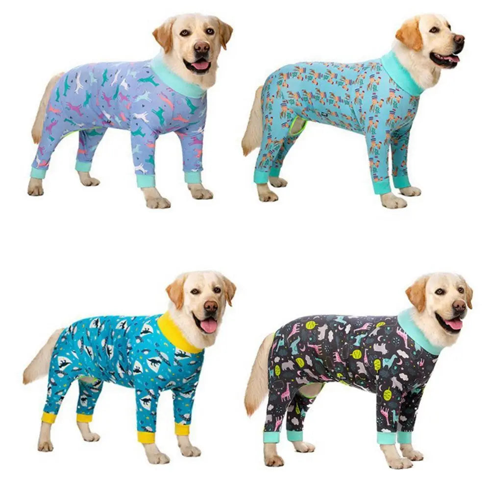 Cartoon Pet Recovery Suit | Comfortable Dog Pajamas for Healing