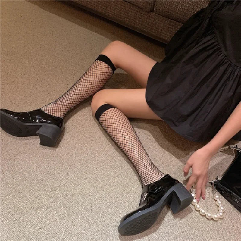 Stylish Mesh Fishnet Stockings for Women | Fashionable Knee Socks