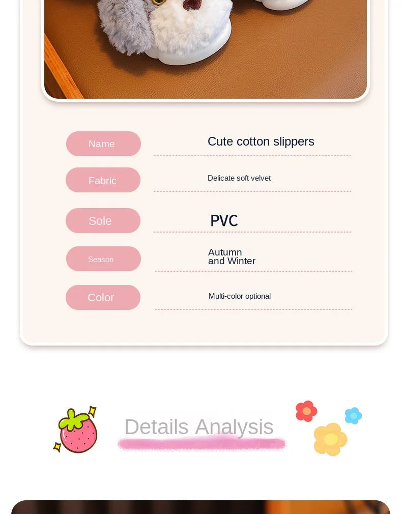 Cute Puppy Plush Slippers for Kids | Non-Slip Cozy Footwear