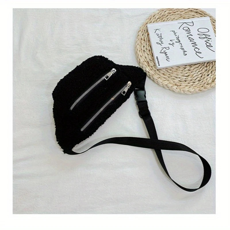 Riñonera de Pana de Peluche Elegante | Bolso Bandolera Versátil