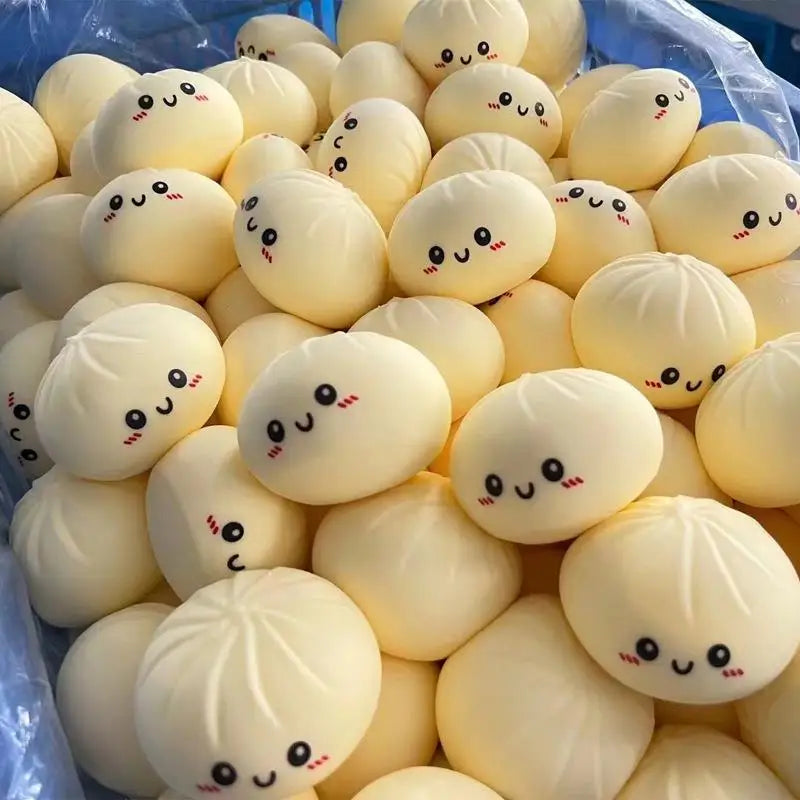 Giant Dumpling Toys Anxiety Relief Fidget Toy Simulation Food Steamed Stuffed Bun Soft Squeeze Decompression Dough Toy
