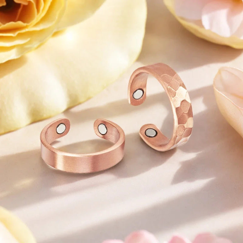 Simple Copper Magnetic Rings for Women | Comfortable Elegant Jewelry