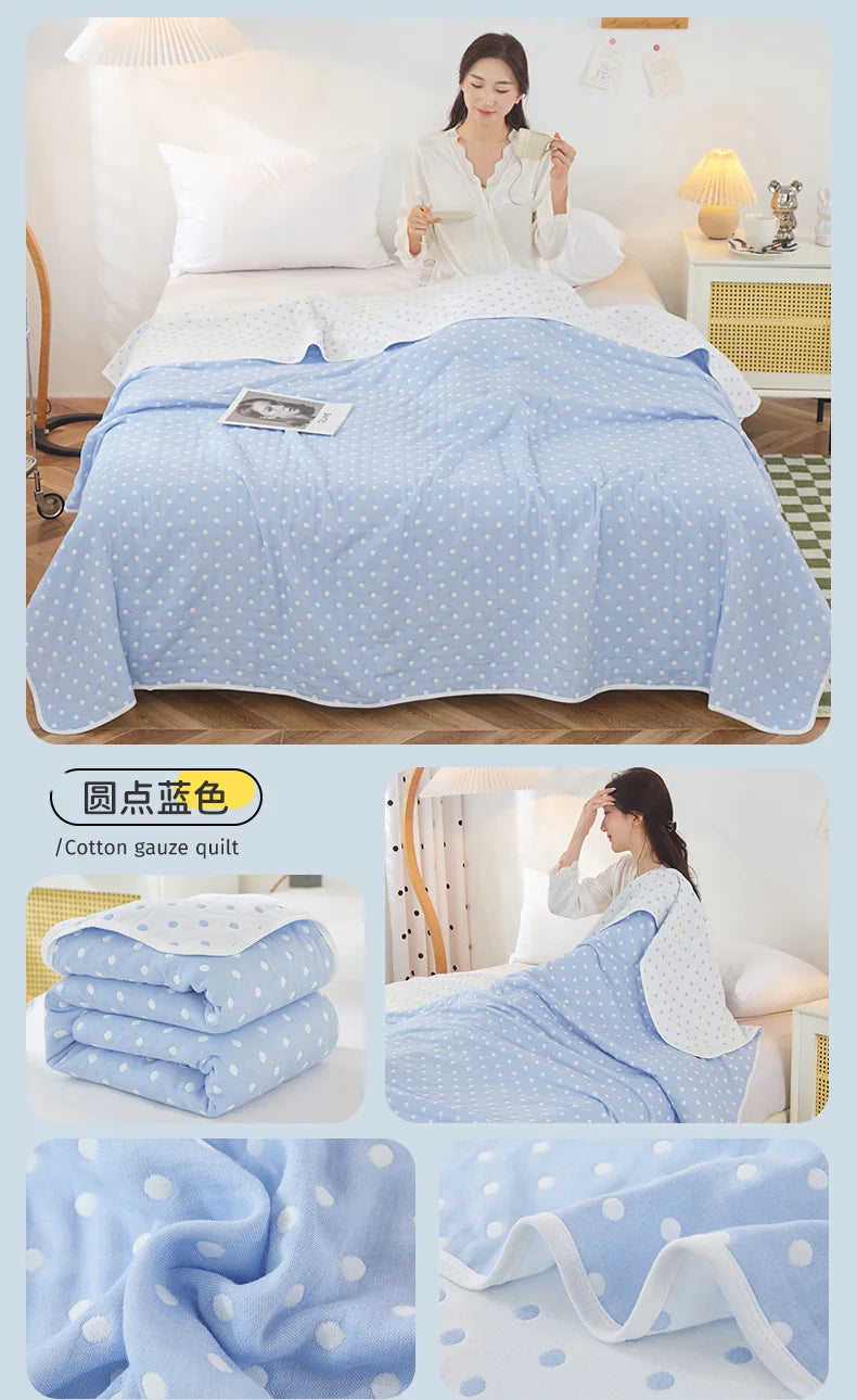Breathable Summer Quilt | Multi-functional Cotton Towel Blanket