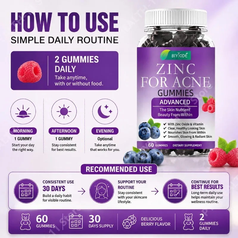 Zinc Gummies with Vitamin A & C | Immune Support & Wellness