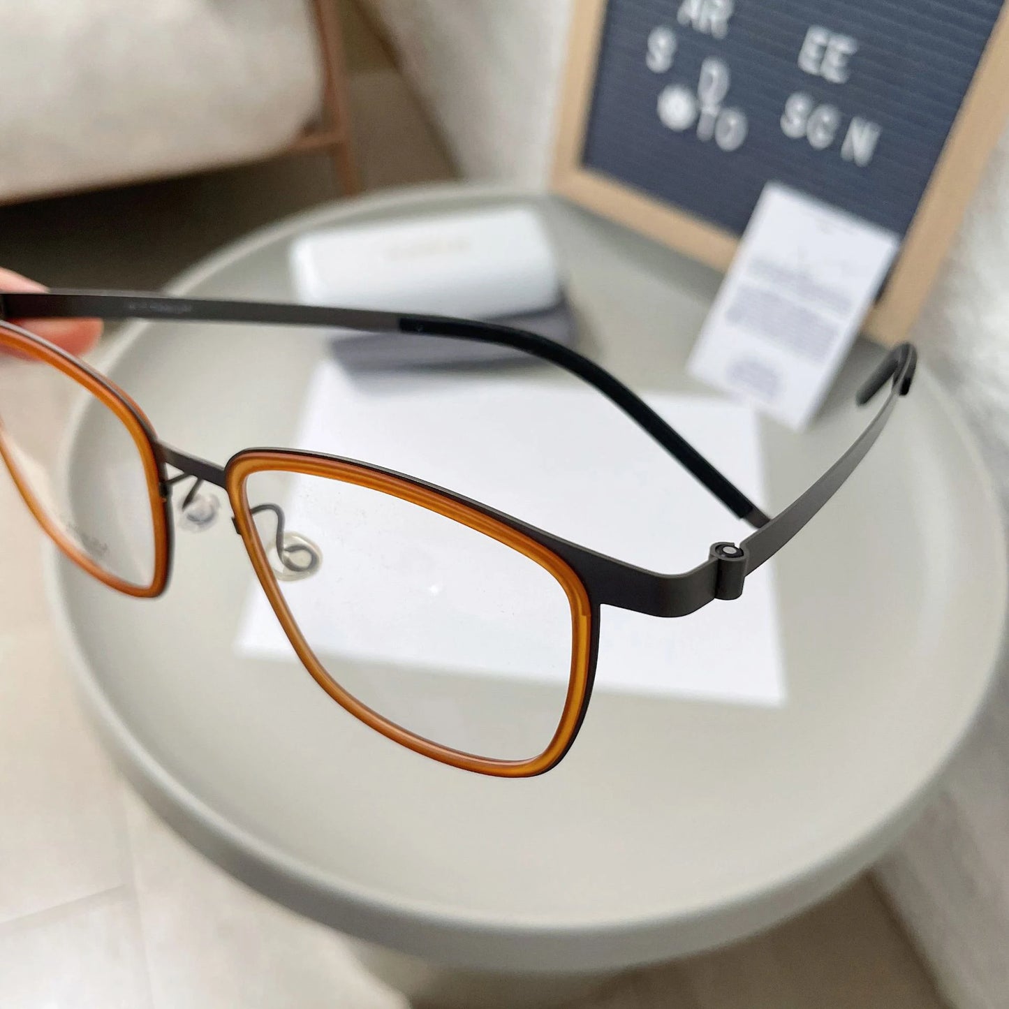 Ultralight Titanium Square Retro Eyeglasses | Professional Business Frames