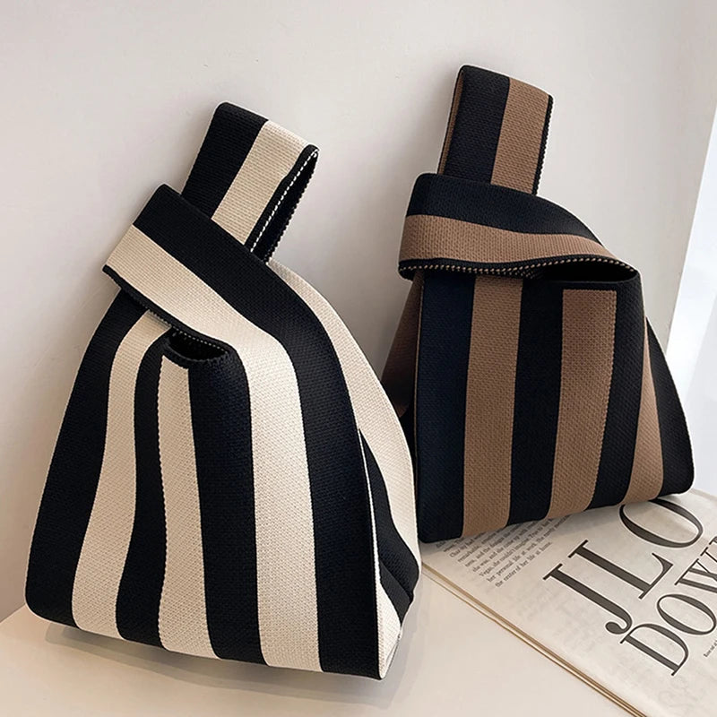 Chic Mini Knit Handbag for Women | Stylish Casual Tote Bag
