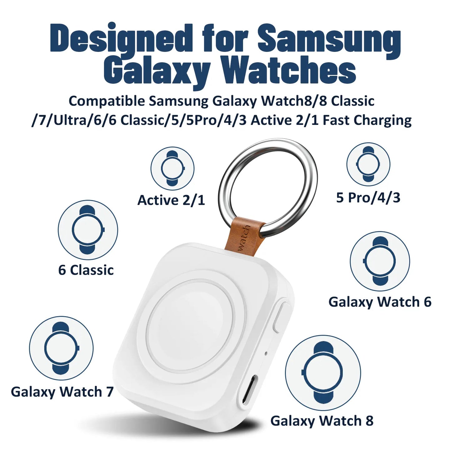 Portable Wireless Fast Charger for Galaxy Watch | Travel-Friendly Power Bank