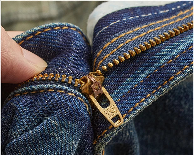 Men's Ripped Vintage Jeans | Casual Heavy Straight Leg Denim