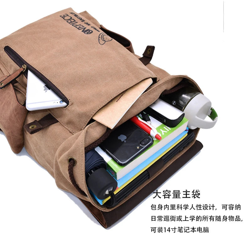 Large Capacity Cartoon Anime Canvas Backpack | Perfect for Fans