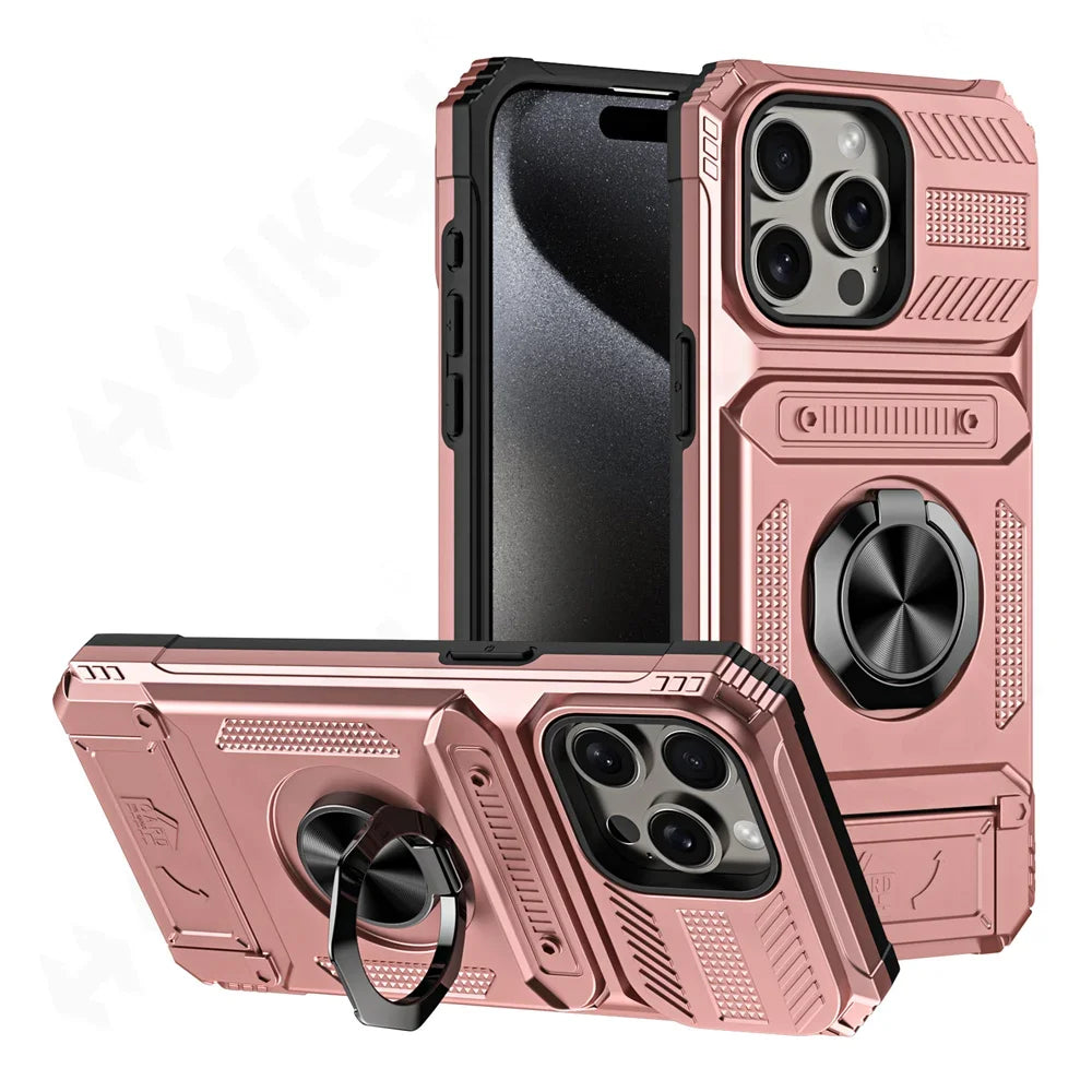 Heavy Duty Magnetic Phone Case with Kickstand | All iPhone Models