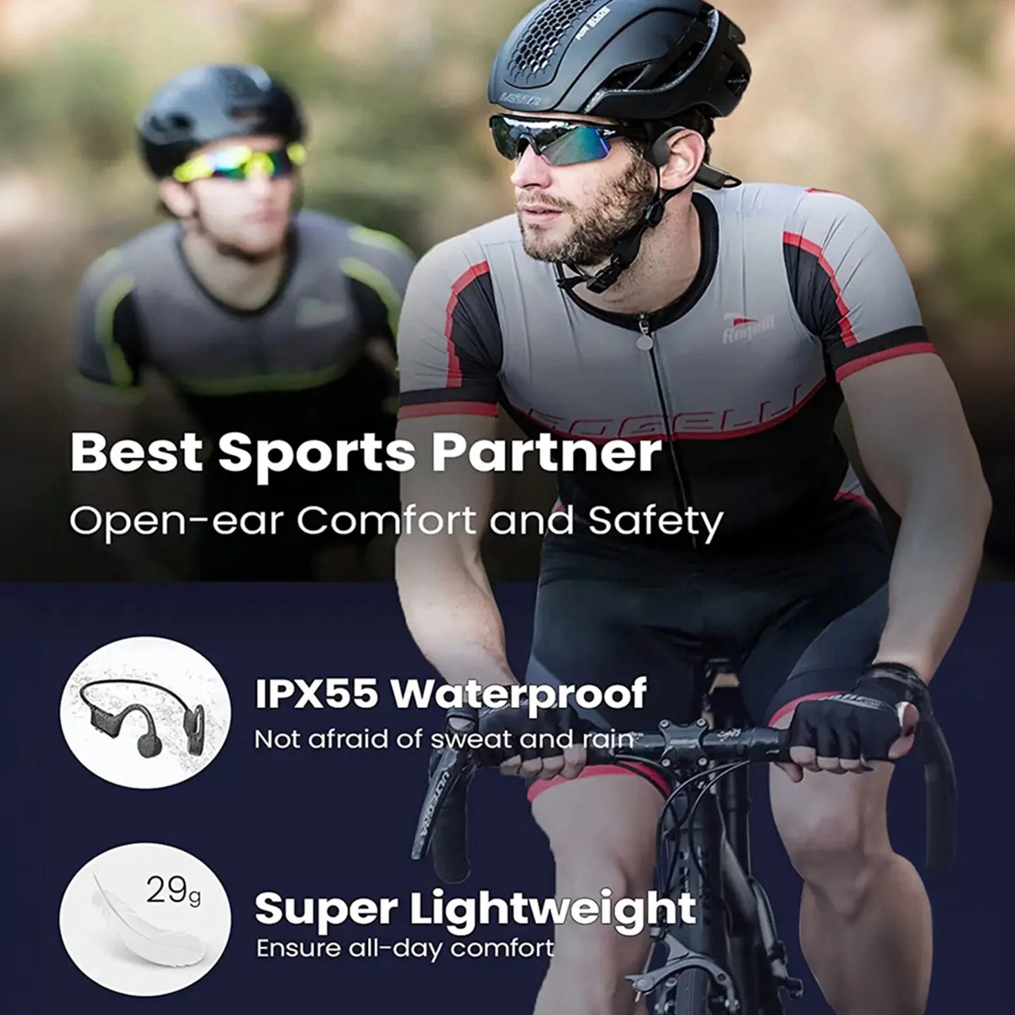 Wireless Bluetooth Sport Open Ear Headphones | Waterproof & Comfortable
